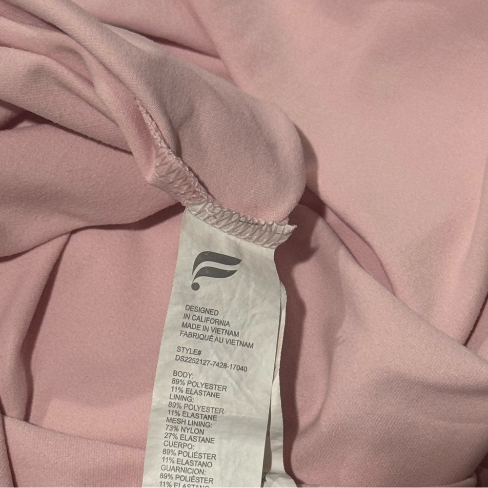Fabletics On-The-Go Built In Bra Pastel Pink Maxi Exercise Dress Size M - Picture 3 of 7